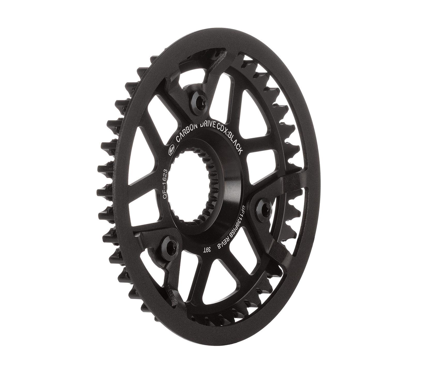 CDX:BLACK Fin Line Front Sprocket, Pinion, Black Zinc