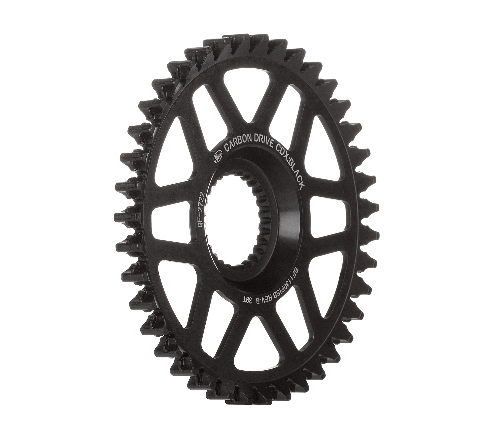 CDX:BLACK Fin Line Front Sprocket, Pinion, Black Zinc