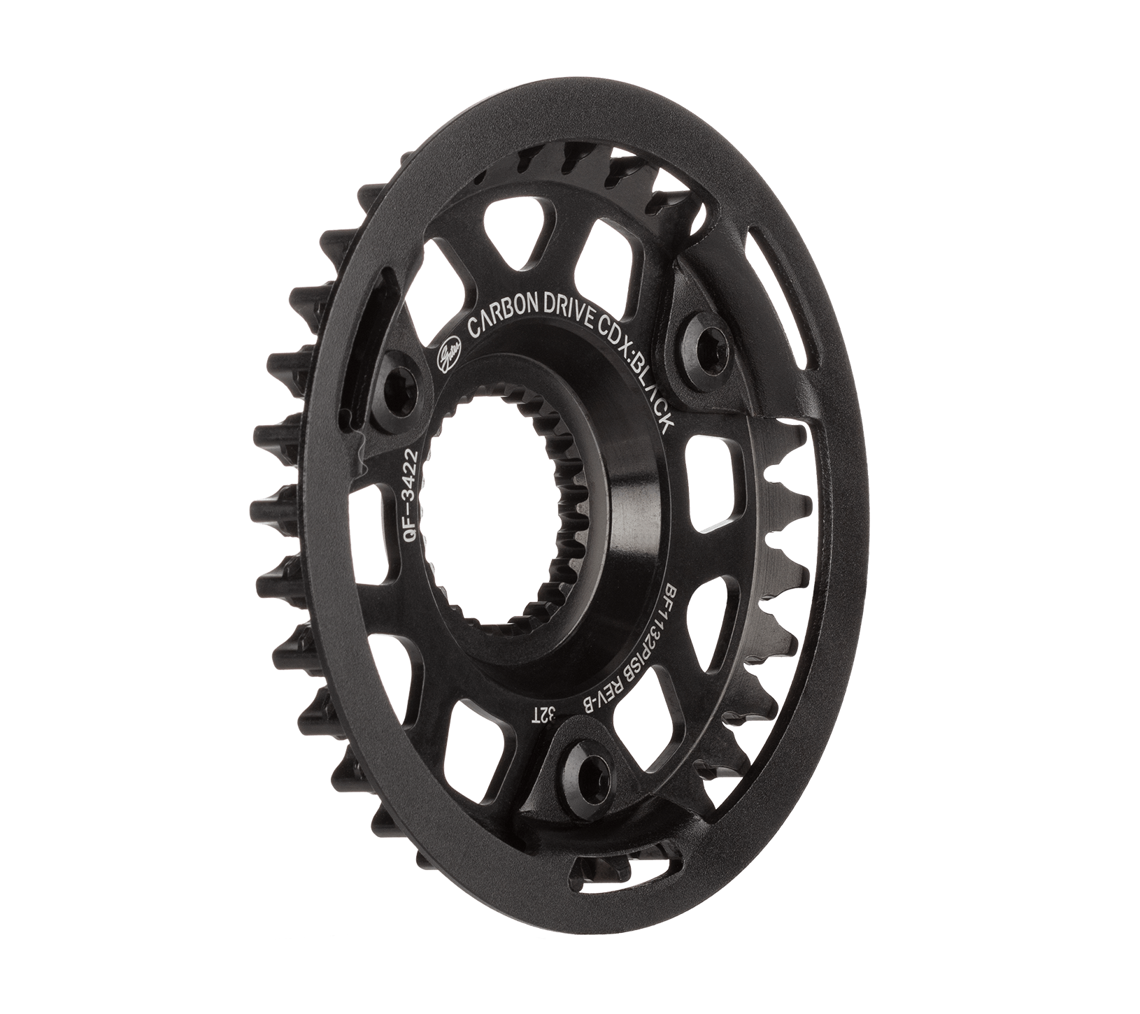 CDX:BLACK Fin Line Front Sprocket, Pinion, Black Zinc