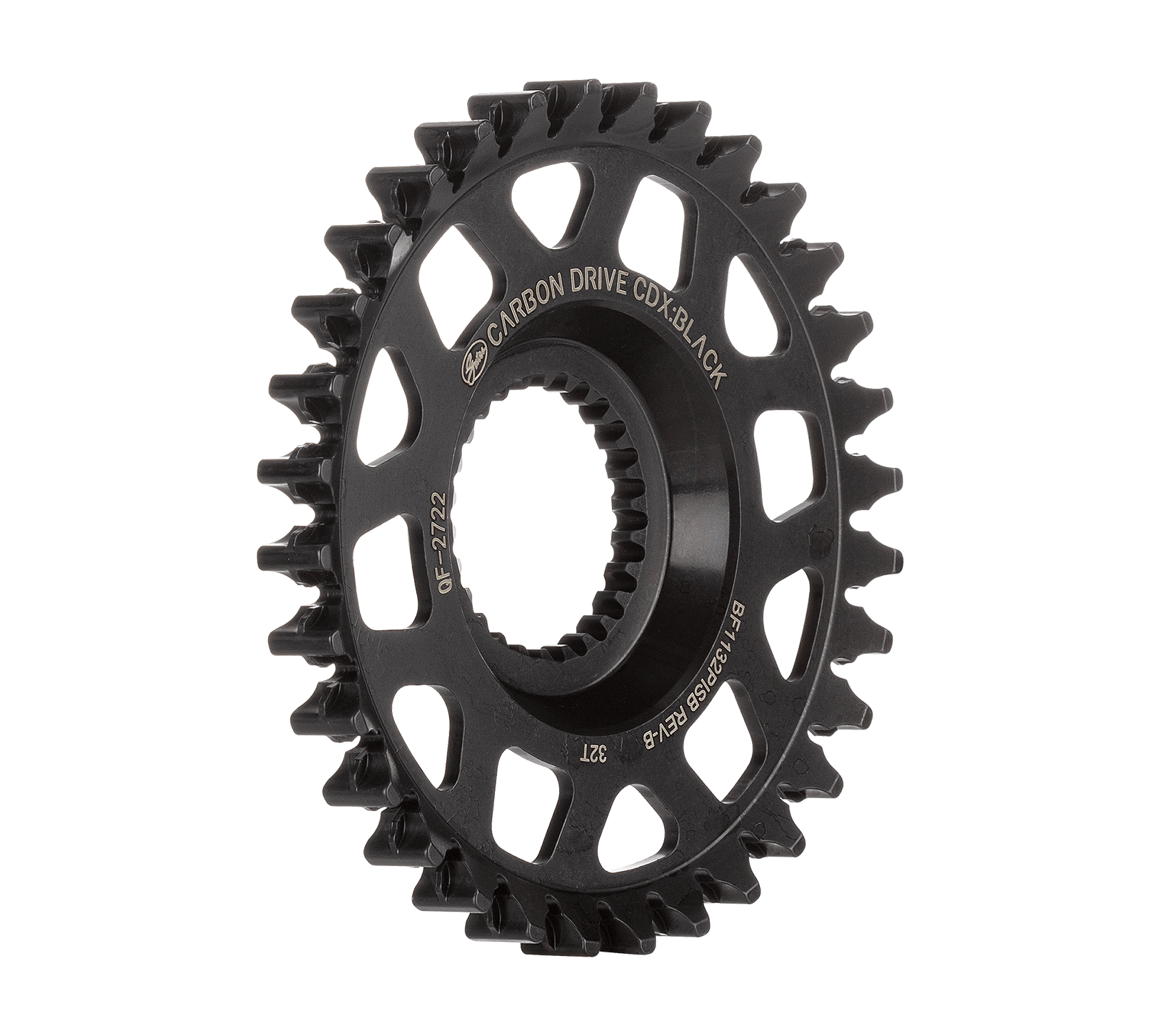 CDX:BLACK Fin Line Front Sprocket, Pinion, Black Zinc